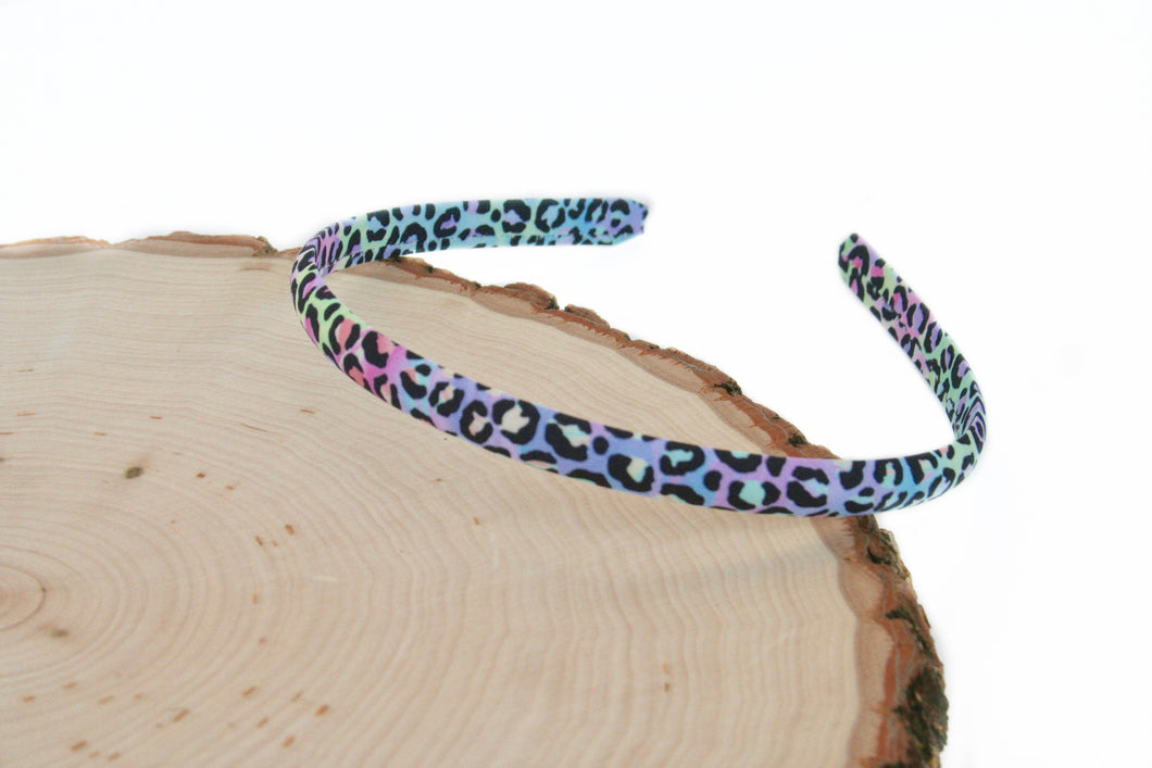 Pastel Leopard Skinny Headband