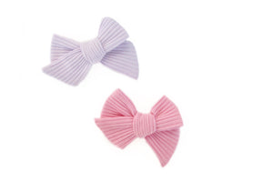 Pastel Rib Knit Large Everly Bows