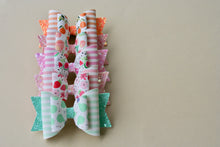 Load image into Gallery viewer, Fruity Stripes Medium Ellie Bows
