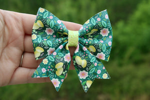 Sorrento Lemon Floral Maizie Bow