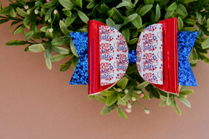 Red, White, & Cute Large Ellie Bow