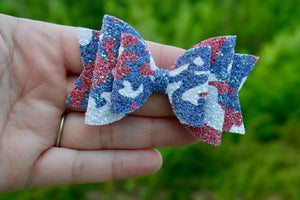 Patriotic Camo Medium Ellie Bow