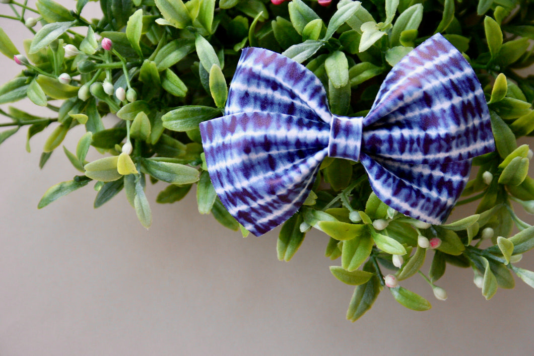 Navy Tie Dye Jayme Bow