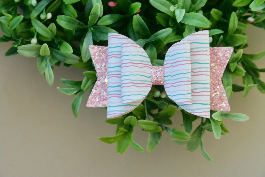 Beach Stripes Medium Ellie Bow