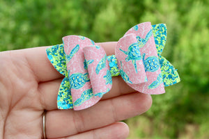 Pink Sea Turtles Emmy Bow