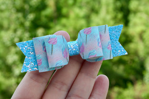 Cotton Candy Skinny Sophia Bow (Alligator Clip Only)