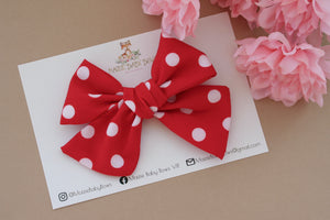 Red Polka Dot XL Everly Bow