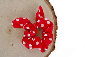 Red Polka Dot Scrunchie