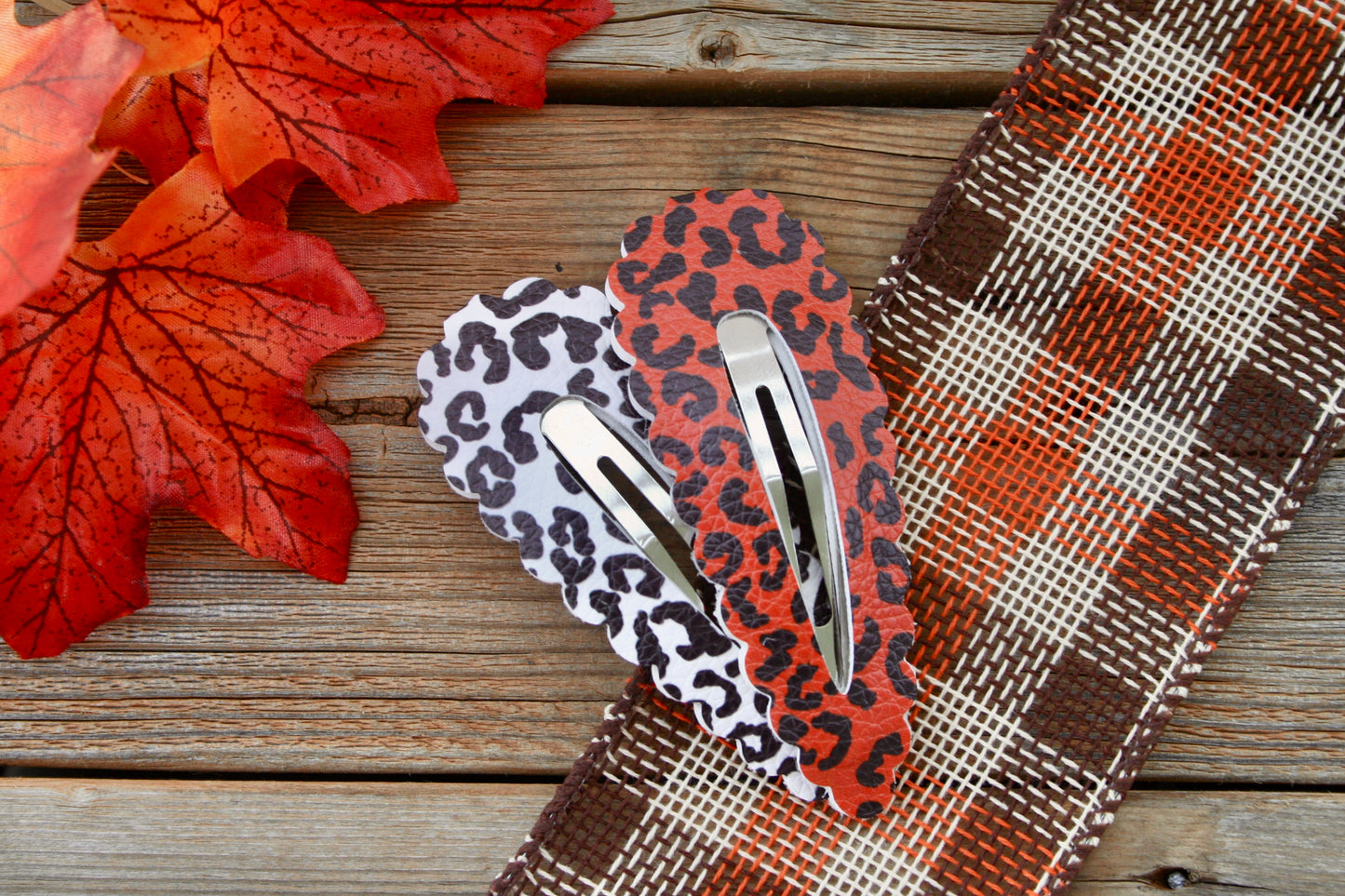 Trendy Leopard Jumbo Snap Clips