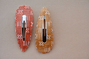 Fall Mud Cloth Jumbo Snap Clips