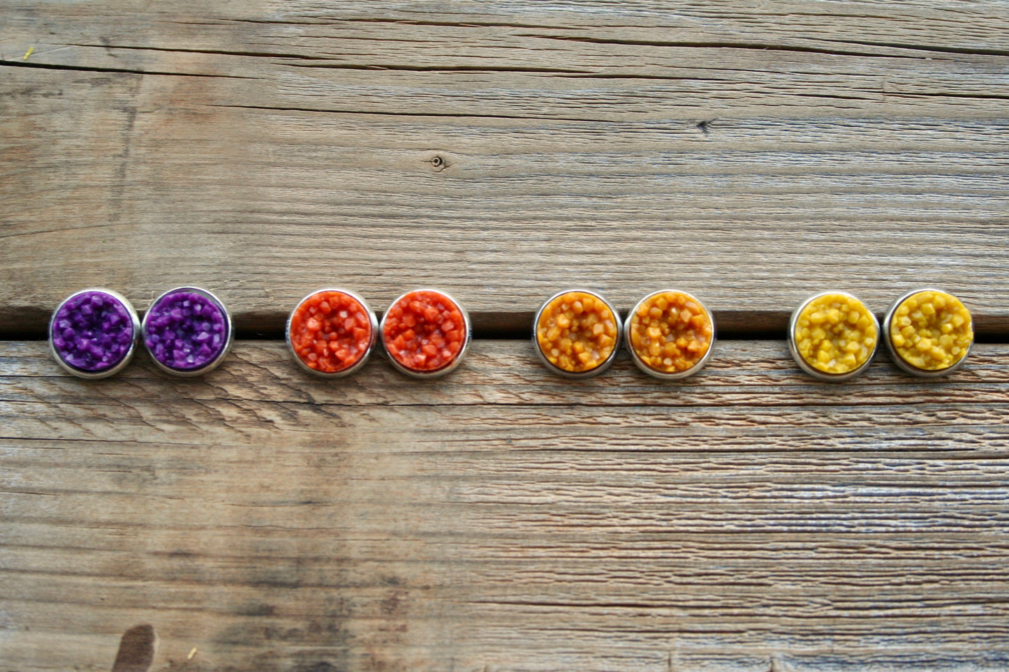 Fall Druzy Studs (10 mm)