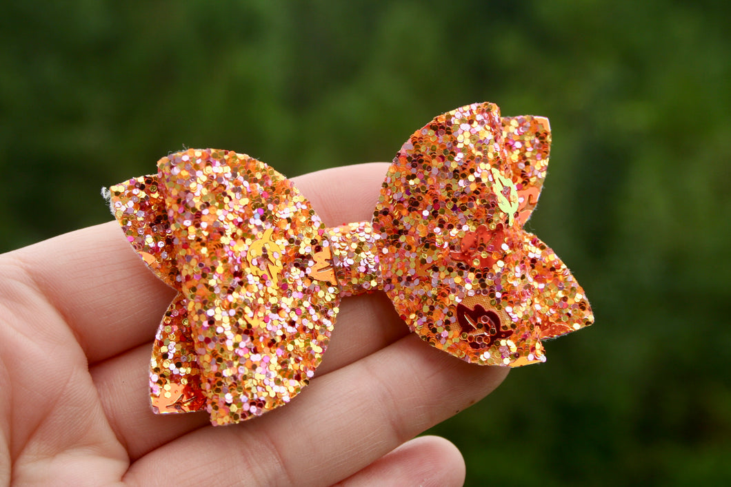 Autumn Days Chunky Glitter Emmy Bow