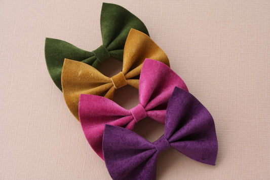 Fall Velvets Baby Kate Bows