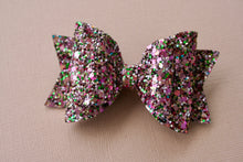 Load image into Gallery viewer, Autumn Elegance Glittered Glitter Medium Ellie Bow
