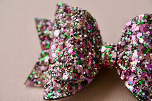 Autumn Elegance Glittered Glitter Medium Ellie Bow