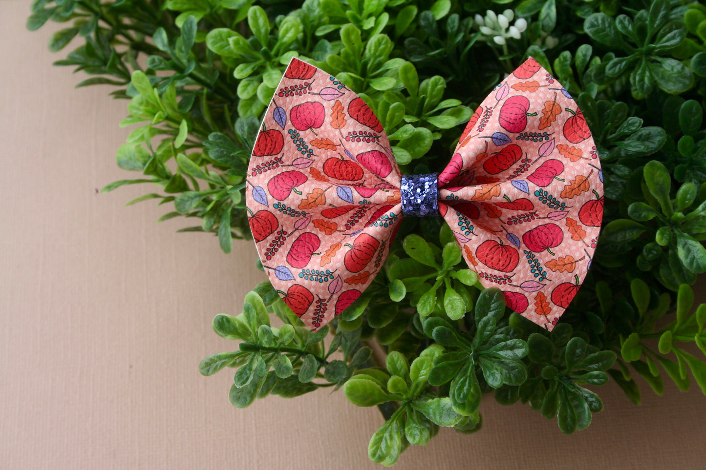 Pink Pumpkin Prairie Baby Kate Bow