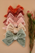 Load image into Gallery viewer, Boho Corduroy Velvets Large Everly Bow
