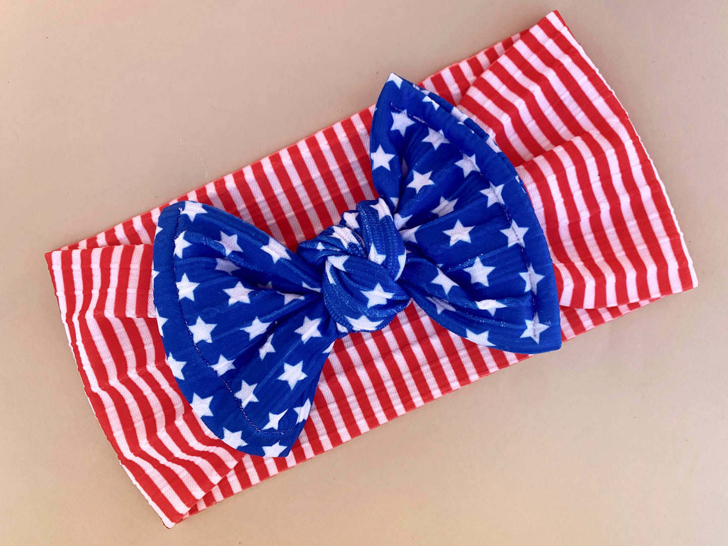 Stars & Stripes Knotted Bow Headwrap