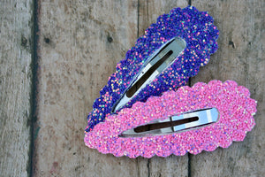 Lux Glitter Jumbo Snap Clips