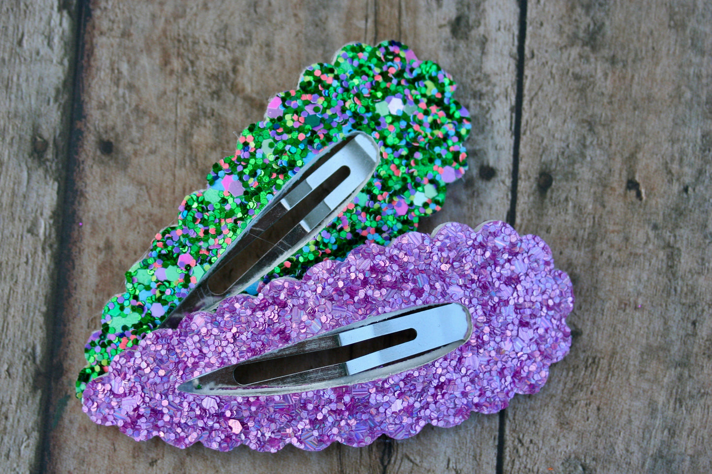 Glitter Jumbo Snap Clips