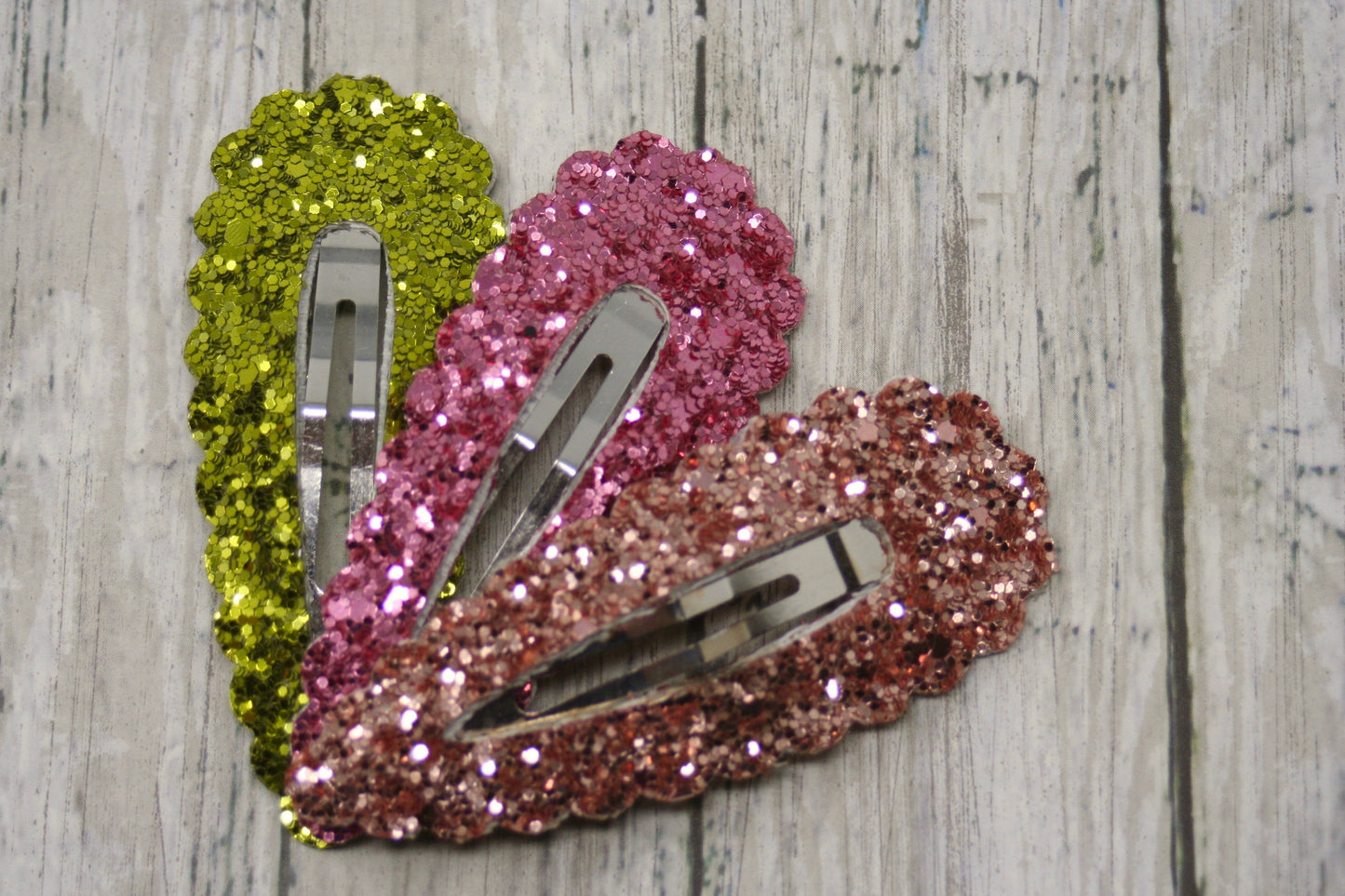 Chunky Glitter Jumbo Snap Clips