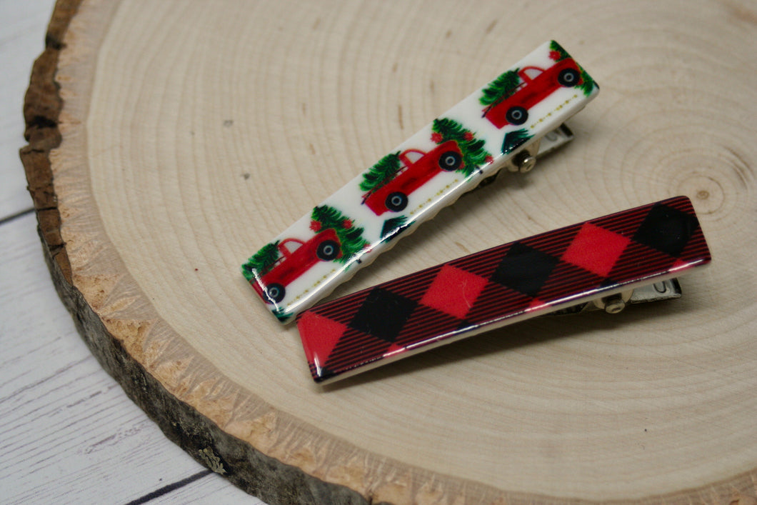 Christmas Trucks Acrylic Clip Set