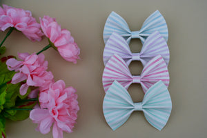 Watercolor Stripes Baby Kate Bows