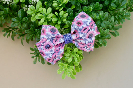 Pink Shady Sunflowers Jayme Bow