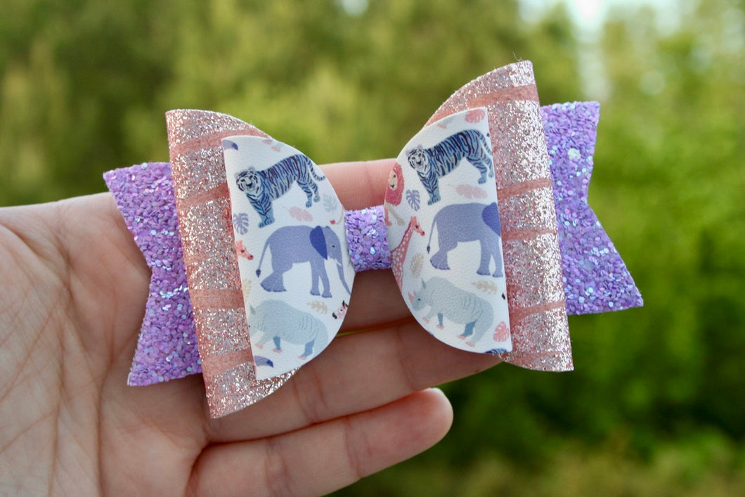 Pastel Safari Large Ellie Bow