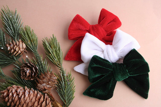 Classic Christmas Velvet Large Everly Bows