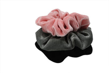 Load image into Gallery viewer, Neutral Velvet Scrunchie Set
