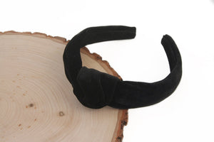 Black Velvet Top Knot Headband