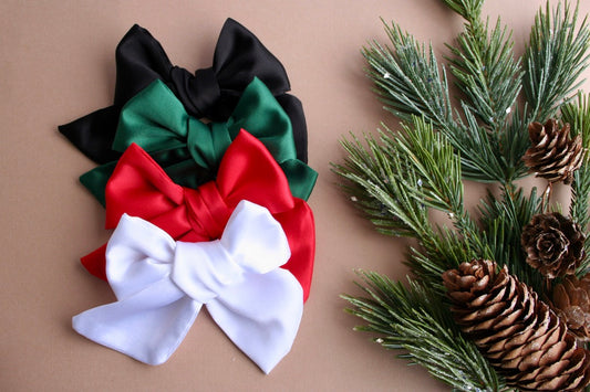 Christmas Satin Large Everly Bows