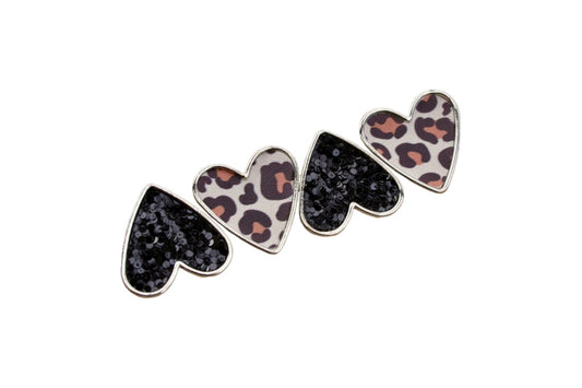 Leopard Heart Luxe Clip