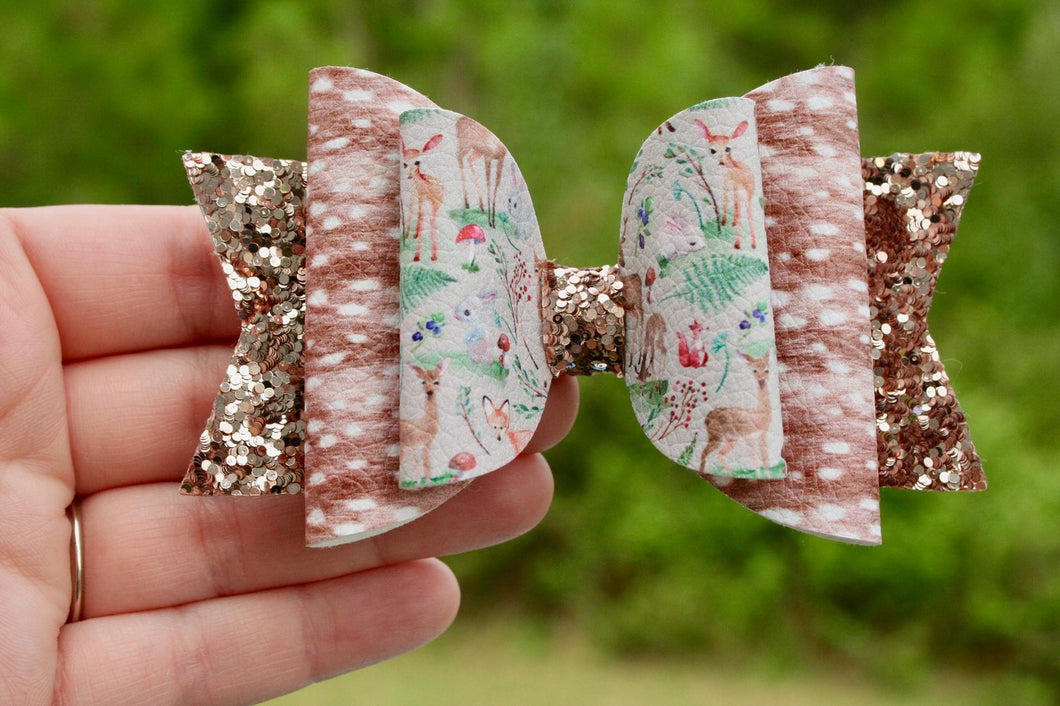 Friendly Forest Large Ellie Bow (Alligator Clip Only)