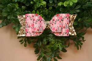 Elegant Valentine Floral Large Sophia Bow