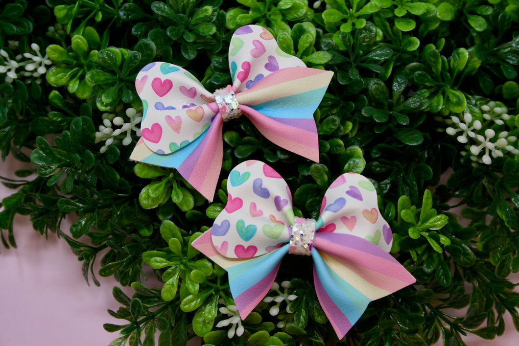 Watercolor Valentine Cora Bow Piggy Set