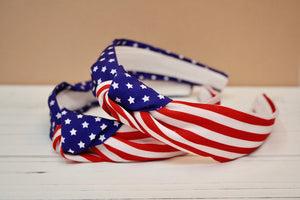 Stars and Stripes Top Knot Headband