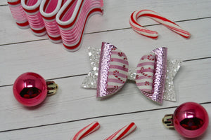 Pink Candy Canes Medium Ellie Bow