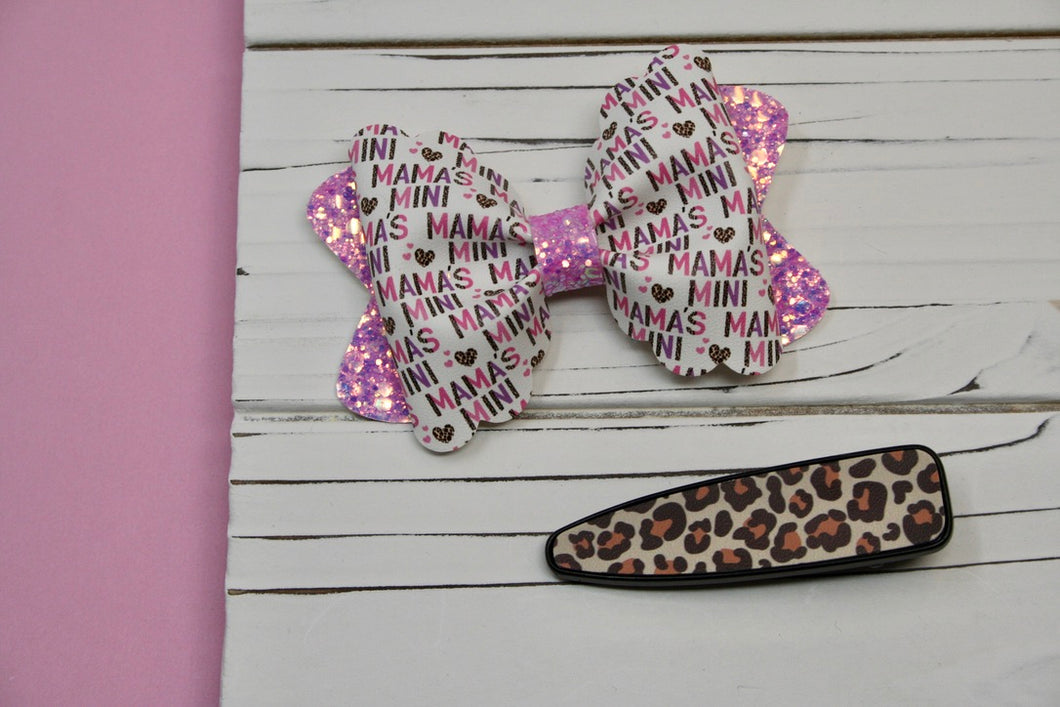 Leopard Mama’s Mini Bailey Bow & Luxe Clip Set