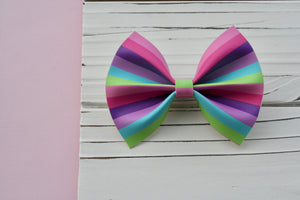 Bright Stripes Baby Kate Bow