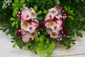 Autumn Jewels Floral Bailey Bow