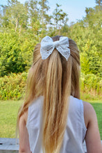 Load image into Gallery viewer, White Eyelet Lace Remi Bow
