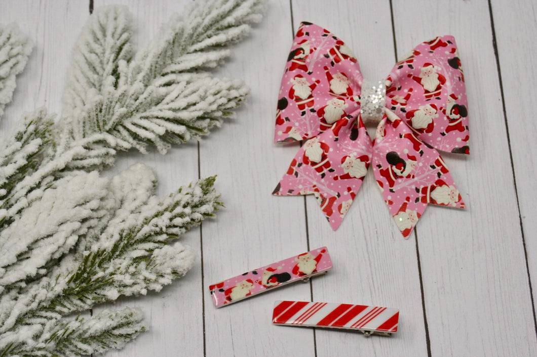 Pink St. Nick Maizie Bow