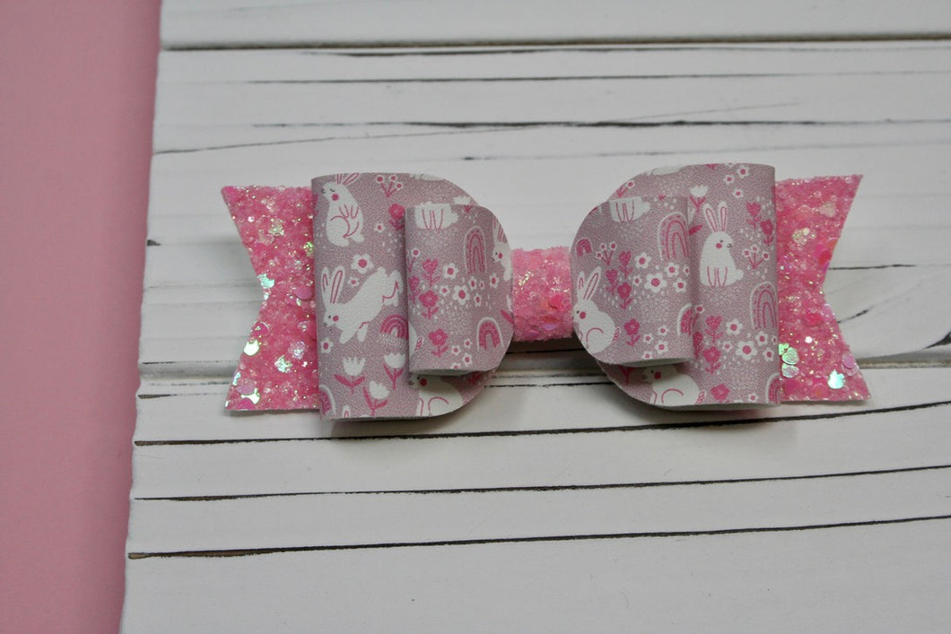 Rabbits & Rainbows Large Sophia Bow