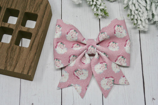 Vintage Santa Shimmer Suede Maizie Bow