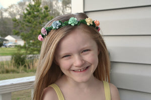 Pastel Rainbow Flower Crown