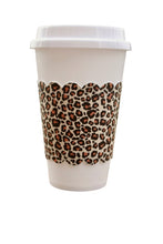 Load image into Gallery viewer, Leopard Scalloped Cup Sleeve
