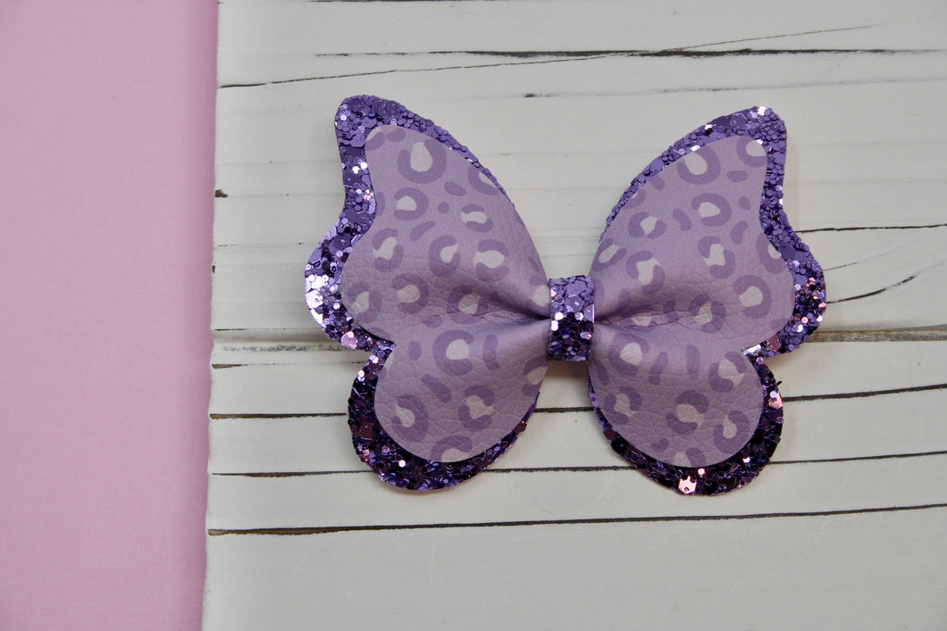 Lavender Leopard Love Rylee Bow