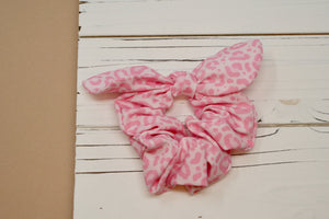 Pastel Pink Leopard Scrunchie